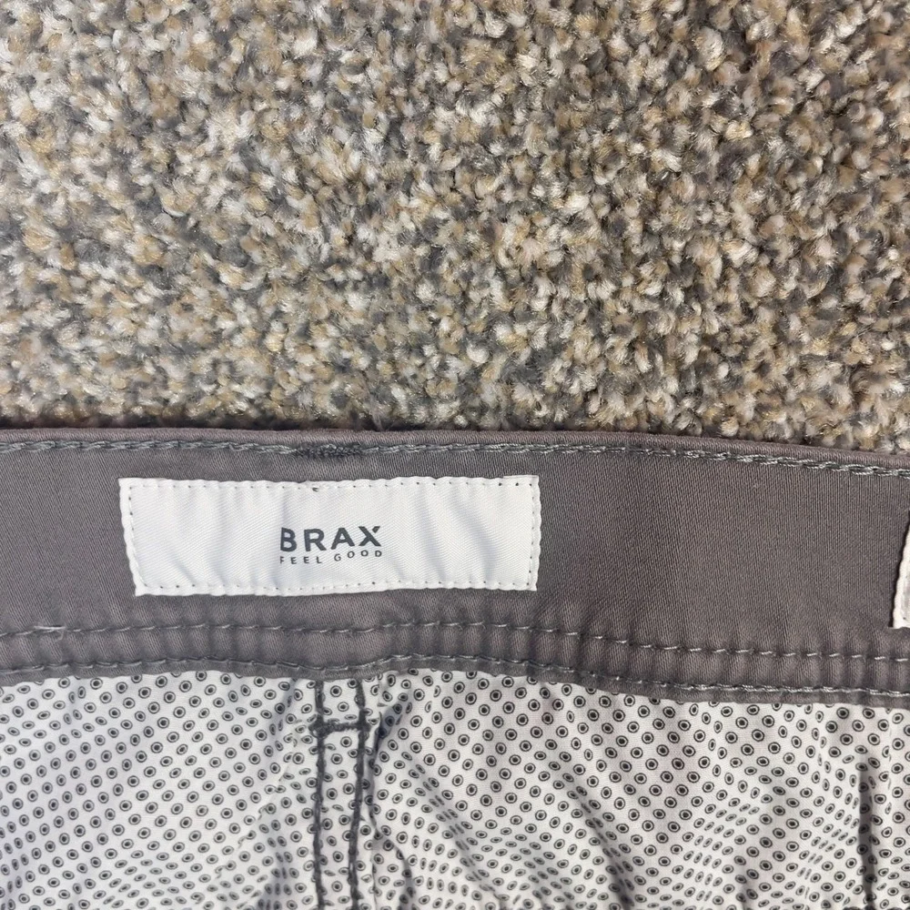 Brax Feel Good Cooper Fancy Regular Fit Mens Grey Pants 36x34 80-2000/06 - Picture 3 of 10